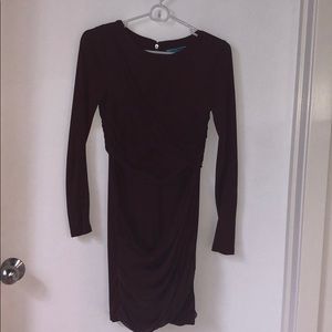 Alice and Olivia Goddess Dress-Maroon